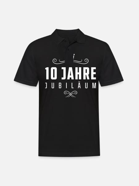 10 jahre jubiläum - Männer Poloshirt - Schwarz