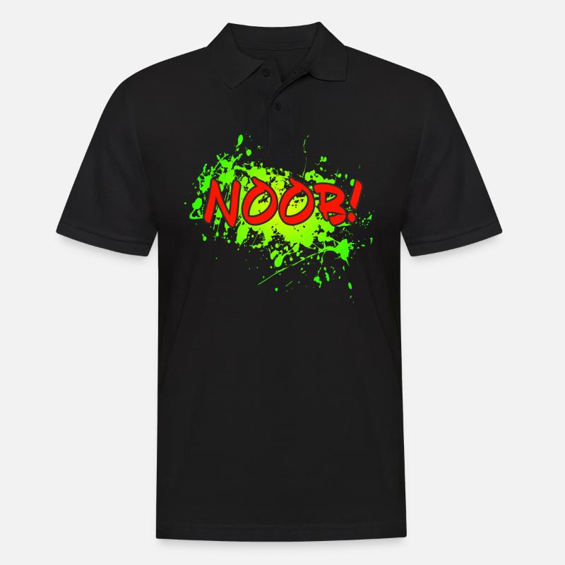 NOOB! - Männer Poloshirt - Schwarz