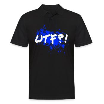 WTF - Männer Poloshirt - Schwarz - Vorne - Kai (181cm)