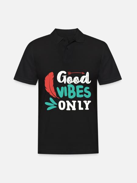 Good Vibes Only - Men's Polo Shirt - black
