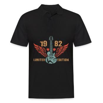 Gitarre Gitarrenspieler Gitarristin 1982 - Männer Poloshirt - Schwarz - Vorne - Kai (181cm)