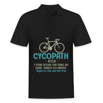 Cycopath Geschenk Radfahrer Fahrrad Fahrrad - Männer Poloshirt - Schwarz - Vorne - Kai (181cm)