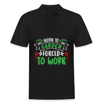 Gardener in the garden Hobby gardener cares for plants - Men's Polo Shirt - black - Front - Kai (181cm)