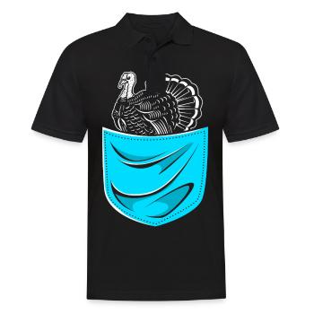 Chasse à la dinde Chasse à la dinde Thanksgiving - Polo Homme - noir - Devant - Kai (181cm)