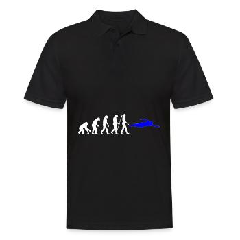 Evolution Schwimmen! Geschenk, Sport, Hobby - Männer Poloshirt - Schwarz - Vorne - Kai (181cm)