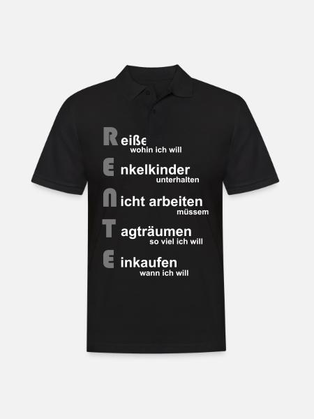 Rente - Männer Poloshirt - Schwarz