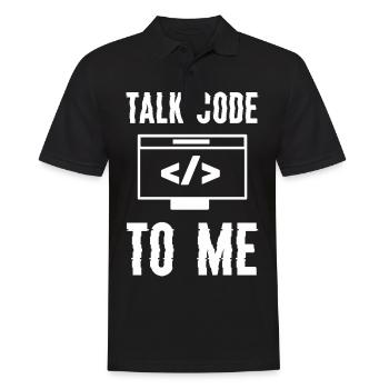Codage Programmation Talk Code To Me - Polo Homme - noir - Devant - Kai (181cm)