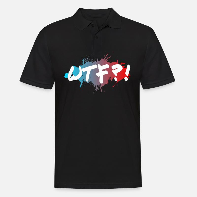 WTF - Männer Poloshirt - Schwarz