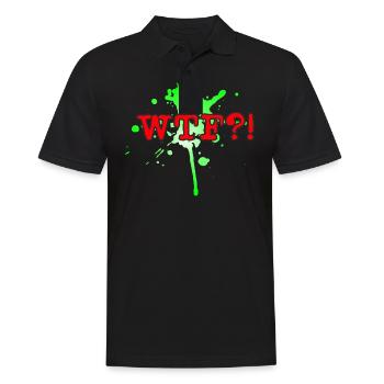 WTF - Männer Poloshirt - Schwarz - Vorne - Kai (181cm)