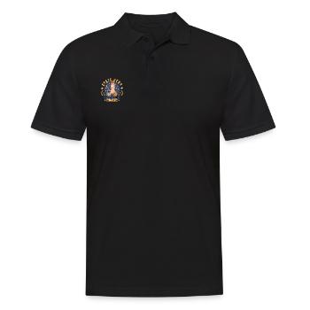 Astronaut with teddy bear - Men's Polo Shirt - black - Front - Kai (181cm)
