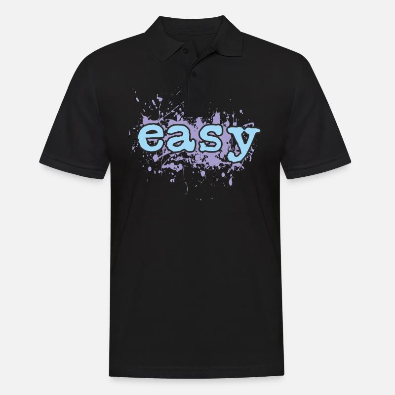 easy - Männer Poloshirt - Schwarz