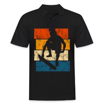 Skateboarder Skateboard Skater Skate Skateing - Polo Homme - noir - Devant - Kai (181cm)
