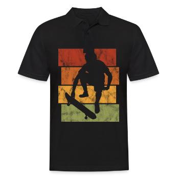 Skateboarder Skateboard Skater Skate Skateing - Polo Homme - noir - Devant - Kai (181cm)