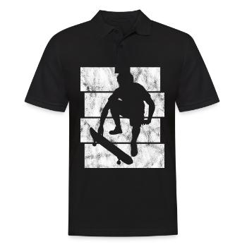Skateboarder Skateboard Skater Skate Skateing - Polo Homme - noir - Devant - Kai (181cm)