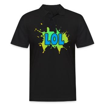 LOL - Männer Poloshirt - Schwarz - Vorne - Kai (181cm)