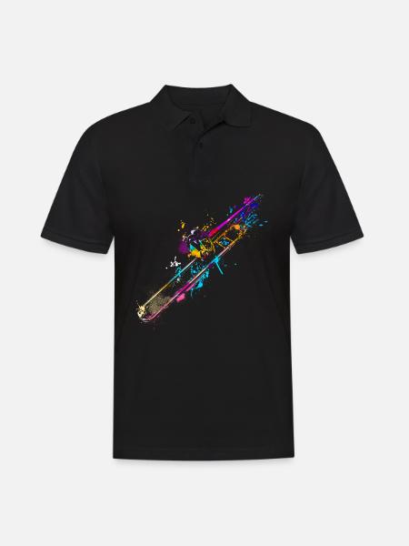 Posaunist | Posaune Geschenk für Posaunenspieler - Männer Poloshirt - Schwarz