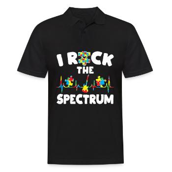 I Rock Support Autism Awareness Autistic - Men's Polo Shirt - black - Front - Kai (181cm)