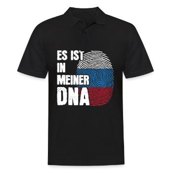 Russland DNA Russe Russin Geschenk Russisch - Männer Poloshirt - Schwarz - Vorne - Kai (181cm)