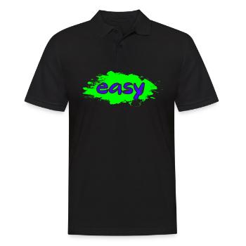 easy - Männer Poloshirt - Schwarz - Vorne - Kai (181cm)