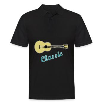 Gitarre Classic - Guitar Gitarrist Gitarre E-Gitar - Männer Poloshirt - Schwarz - Vorne - Kai (181cm)