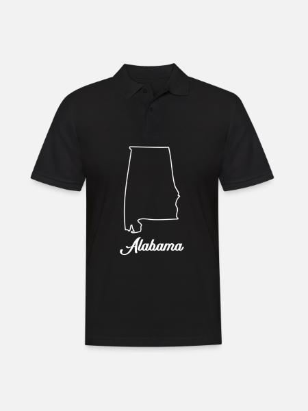 Alabama map - Men's Polo Shirt - black