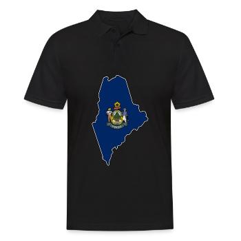 Carte du drapeau du Maine - Polo Homme - noir - Devant - Kai (181cm)