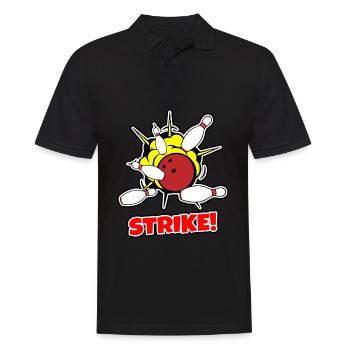 Bowling - Men's Polo Shirt - black - Front - Kai (181cm)