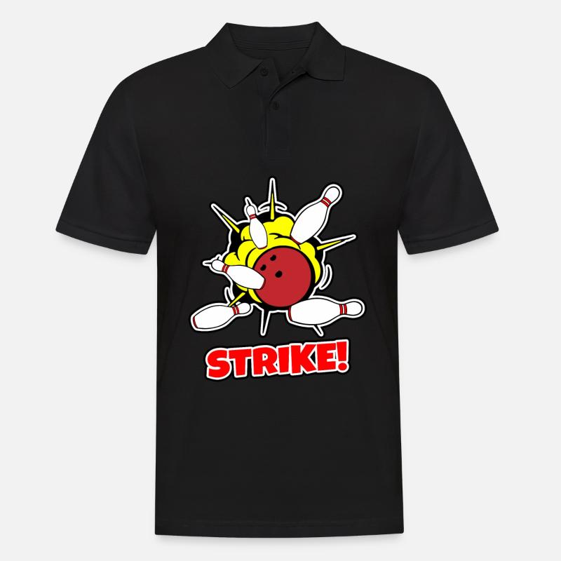 Bowling - Männer Poloshirt - Schwarz