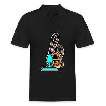 Staubsauger - Männer Poloshirt - Schwarz - Vorne - Kai (181cm)