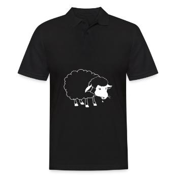 Black sheep - Men's Polo Shirt - black - Front - Kai (181cm)