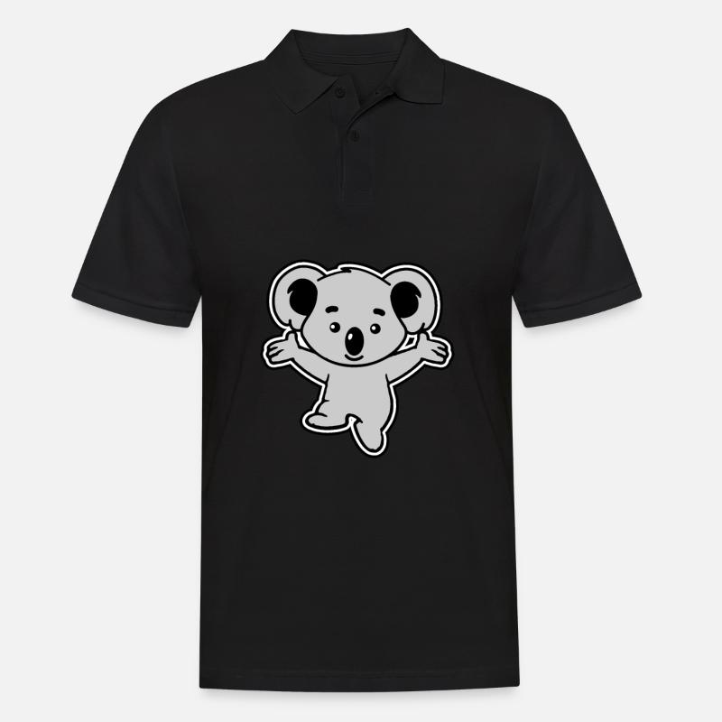 Koala - Männer Poloshirt - Schwarz