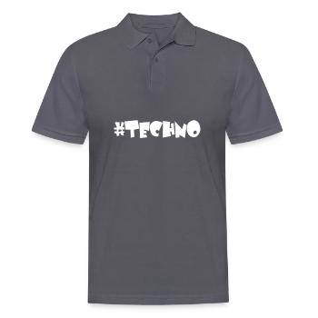 Techno - Music - #techno# - Männer Poloshirt - Anthrazit - Vorne - Nico (186cm)