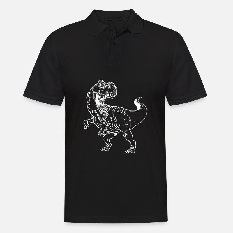 T-REX - Thyrannosaurus Rex Braun - Männer Poloshirt - Schwarz