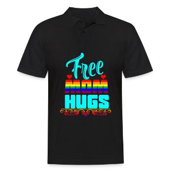 Free Mom Hugs - Men's Polo Shirt - black - Front - Kai (181cm)