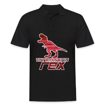 T-REX - Thyrannosaurus Rex - Men's Polo Shirt - black - Front - Kai (181cm)