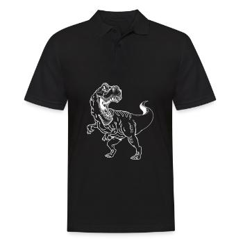 T-REX - Thyrannosaurus Rex Brown - Men's Polo Shirt - black - Front - Kai (181cm)