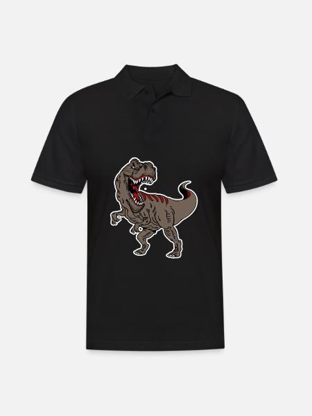 T-REX - Thyrannosaurus Rex Brown - Men's Polo Shirt - black