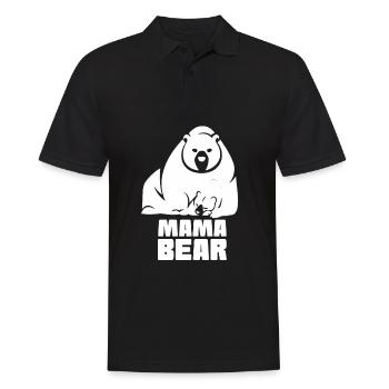 Mama Bear - Men's Polo Shirt - black - Front - Kai (181cm)