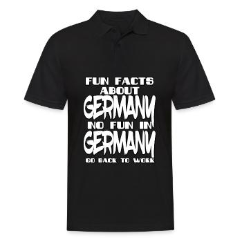 Fun fact Germany - Männer Poloshirt - Schwarz - Vorne - Kai (181cm)