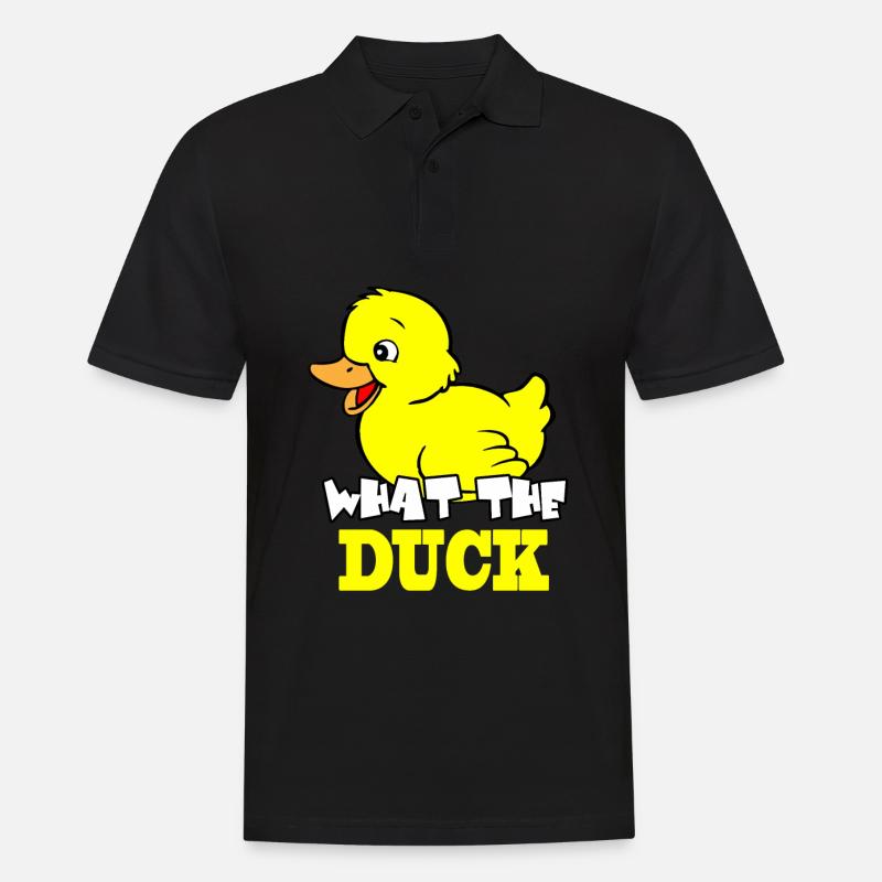 What the Duck - Männer Poloshirt - Schwarz