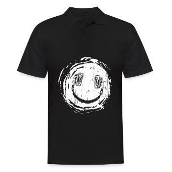 Smilie écouteurs de musique - Polo Homme - noir - Devant - Kai (181cm)
