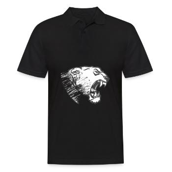 Panther - Männer Poloshirt - Schwarz - Vorne - Kai (181cm)