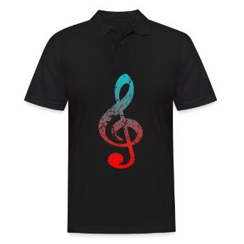 Clé de partition - Polo Homme - noir - Devant - Kai (181cm)