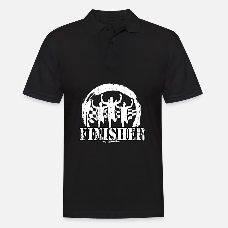 Jogger - Finisher - Männer Poloshirt - Schwarz