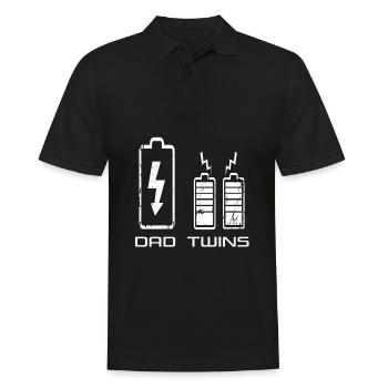 Dad Energy - Twins - Männer Poloshirt - Schwarz - Vorne - Kai (181cm)