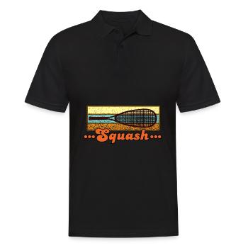 squash - Men's Polo Shirt - black - Front - Kai (181cm)