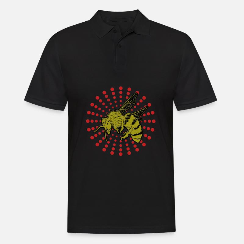 Biene - Männer Poloshirt - Schwarz