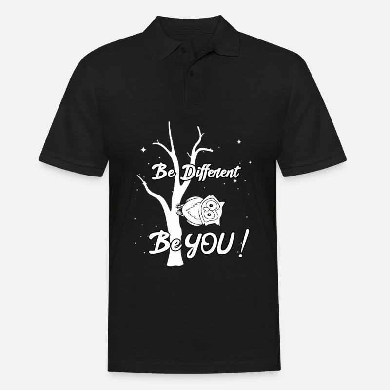 Soyez différent - soyez vous - Polo Homme - noir