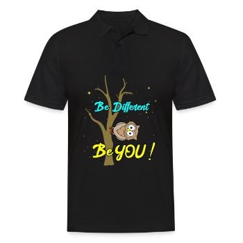 Soyez différent - soyez vous - Polo Homme - noir - Devant - Kai (181cm)