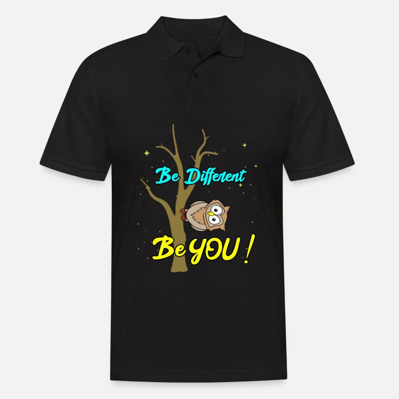 Be Different - Be You - Männer Poloshirt - Schwarz